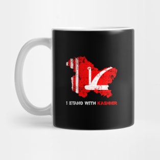 I Stand With Kashmir - Distressed Kashmiri Flag Mug